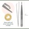 The Beadsmith Multipurpose Tweezers – 4.5” Split Ring Opening Tool with 2 Sizes of Jump Ring Openers, Tool for Jewelry Making